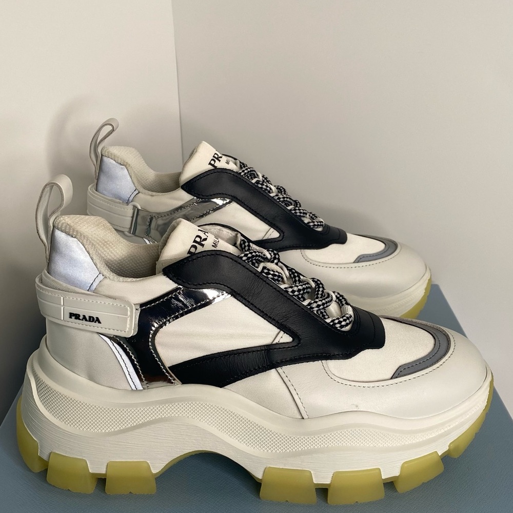 Prada Pegasus Sneakers in Black & White
